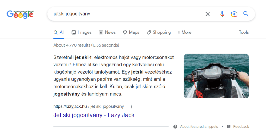 featured snippet