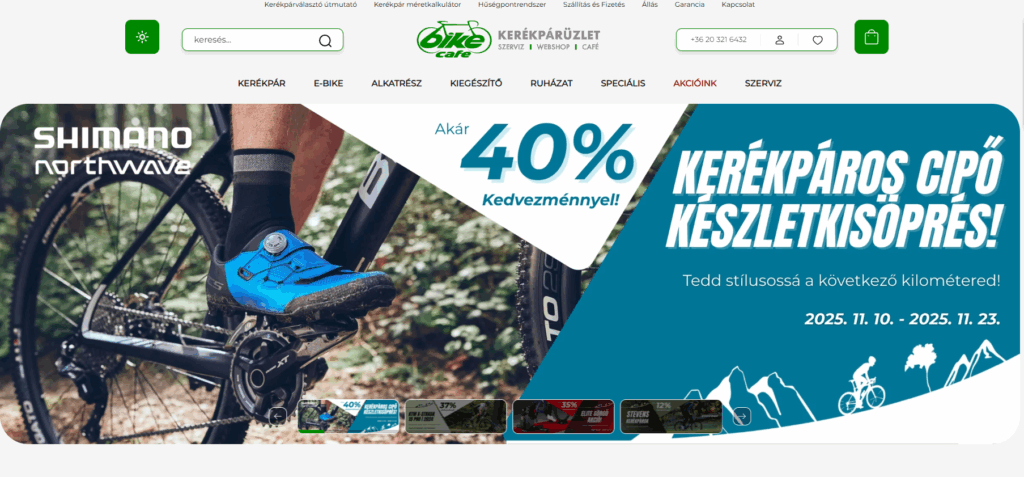 Bikecafe webshop kedvezmény